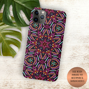 Capa Para iPhone 11 Pro Max Elegante Abstrato Bohemian Mandala Art