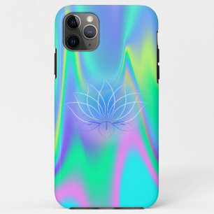 Capa Para iPhone 11 Pro Max Elegante Lotus Holographic