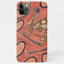 Capa Para iPhone 11 Pro Max Emu - Pintura De Arte Inspirada Aboriginal