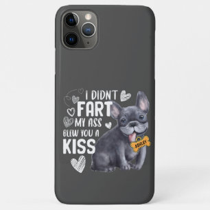 Capa Para iPhone 11 Pro Max Engraçado Buldogue Francês Fart Kiss Legal Lover