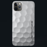 Capa Para iPhone 11 Pro Max Espelho da Esfera de Golfe com Texto Personalizado<br><div class="desc">Procurando presentes para golfistas? QUATRO! Você está procurando o presente perfeito para o golfista em sua vida ou em você mesmo? Esta imagem do Golf Ball Dimples é perfeita para cada Golf Lover. Personalize esta imagem da bola de golfe com texto e número de sua escolha. Design único para o...</div>