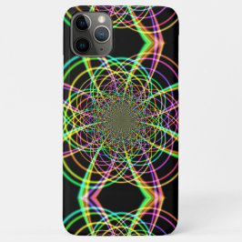 Capa Para iPhone 11 Pro Max Espiral Arco-Íris Louco