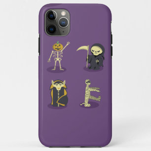 Capa Para iPhone 11 Pro Max Esqueleto do Dia das Bruxas Drácula Múmia Ceifador