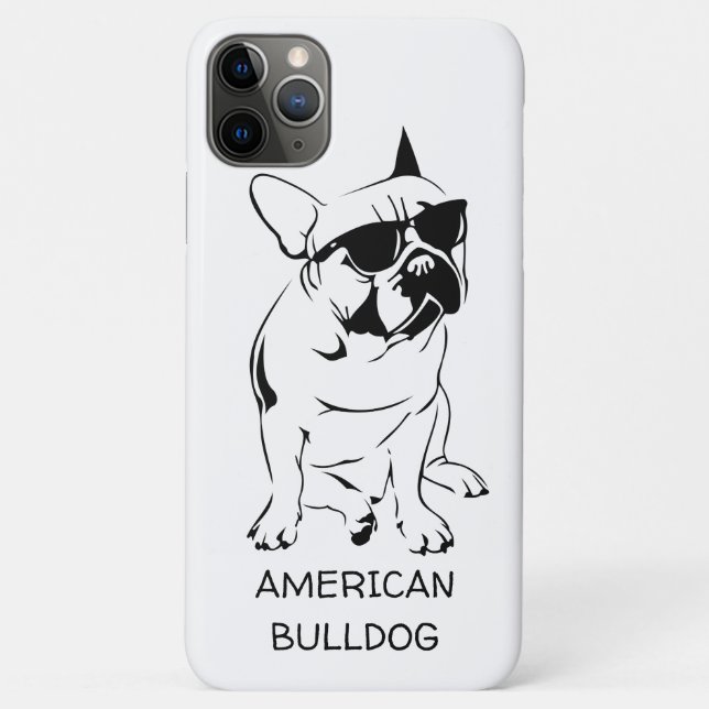 CAPA PARA iPhone 11 PRO MAX ESQUETE DO BULLDOG AMERICANO (Verso)