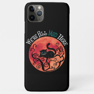 Capa Para iPhone 11 Pro Max Estamos todos loucos aqui - Cheshire Cat Full Moon