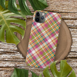 Capa Para iPhone 11 Pro Max Estilo Rústico Francês Charmoso Padrão Madras