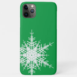 Capa Para iPhone 11 Pro Max Estojo de iPhone Floco de Neve Verde