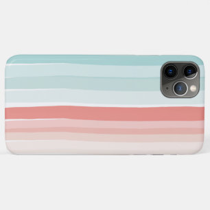 Capa Para iPhone 11 Pro Max Estrias de Verão em coral e turquesa