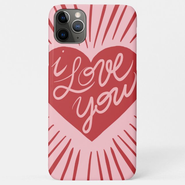 Capa Para iPhone 11 Pro Max Eu te amo (Verso)