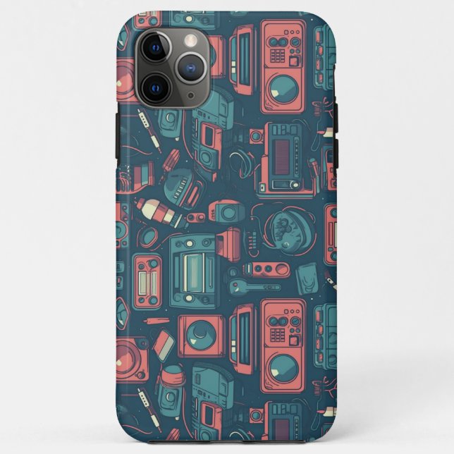 Capa Para iPhone 11 Pro Max Explosão do passado: tecnologia da anos 80 (Verso)