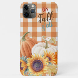 Capa Para iPhone 11 Pro Max Fábrica Laranja Buffalo Checagem Pumpkin Girfloral