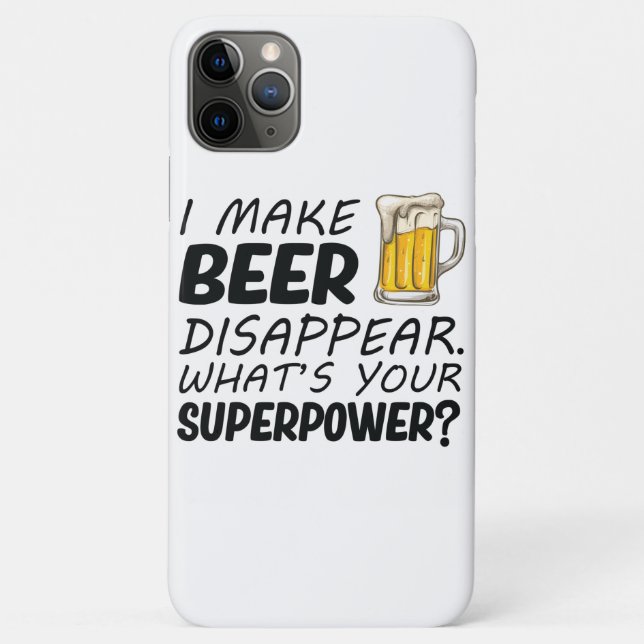Capa Para iPhone 11 Pro Max Faço a cerveja desaparecer (Verso)