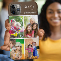 Família 4 Colagem Fotográfica Castanho de Chocolat
