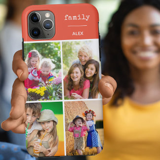 Capa Para iPhone 11 Pro Max Família Orange 4 Fotocolagem Personalizada