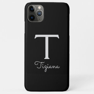 Capa Para iPhone 11 Pro Max família, texto personalizável, monograma, apelid
