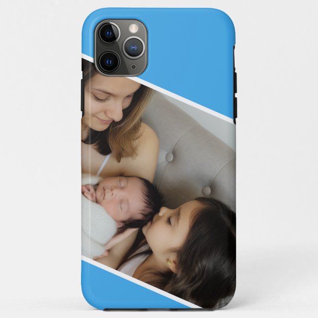 Capa Para iPhone 11 Pro Max Family Photo  blue  (Verso)