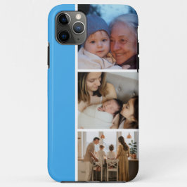 Capa Para iPhone 11 Pro Max Family Photo Collage blue 4 Picture