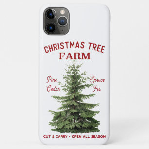 Capa Para iPhone 11 Pro Max Fazenda de Árvore de Natal da Farmhouse