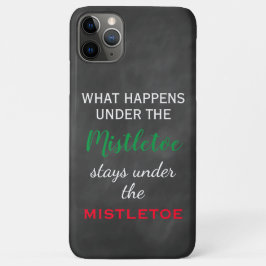 Capa Para iPhone 11 Pro Max Feriado Mistletodo Chalkboard