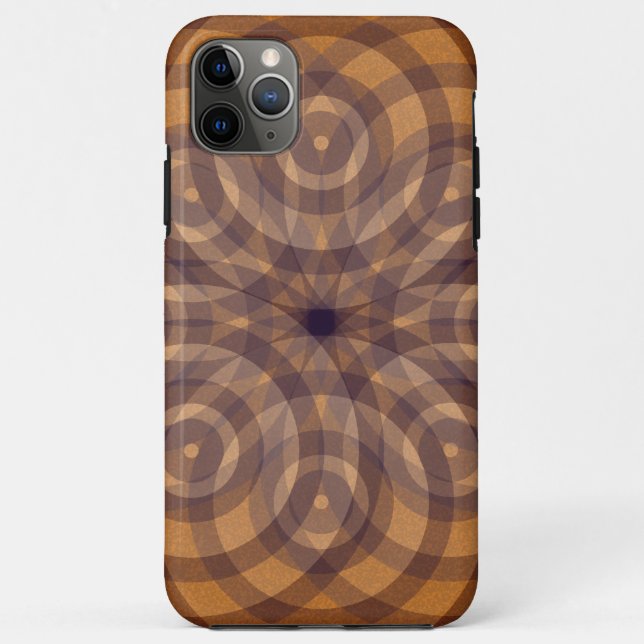 Capa Para iPhone 11 Pro Max Flor de Geometria Sagrada da Vida (Verso)