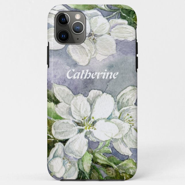 Capa Para iPhone 11 Pro Max Flor de maçã (Verso)