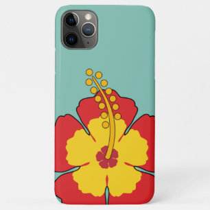Capa Para iPhone 11 Pro Max Flor Tropical de Red Hibiscus