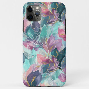Capa Para iPhone 11 Pro Max Floral em Tom de Joia