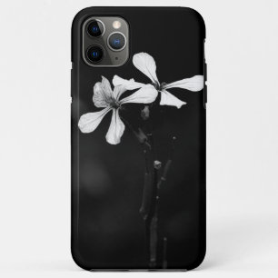 Capa Para iPhone 11 Pro Max floral preto e branco minimalista