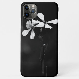 Capa Para iPhone 11 Pro Max floral preto e branco minimalista