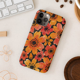 Capa Para iPhone 11 Pro Max Flores Coloridas Delicadas em Aquarela