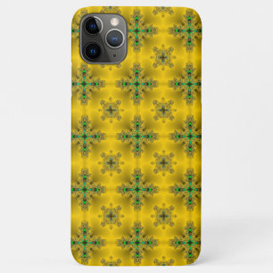 Capa Para iPhone 11 Pro Max Flores de Artdeco no Estilo Retroativo