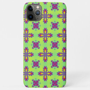 Capa Para iPhone 11 Pro Max Flores de Artdeco no Estilo Retroativo
