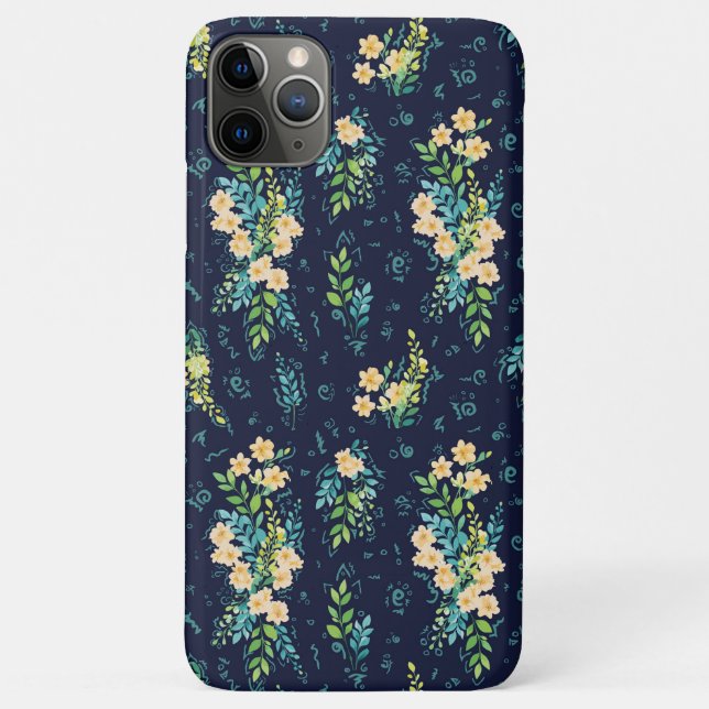 Capa Para iPhone 11 Pro Max "Flores de Luna" (Verso)