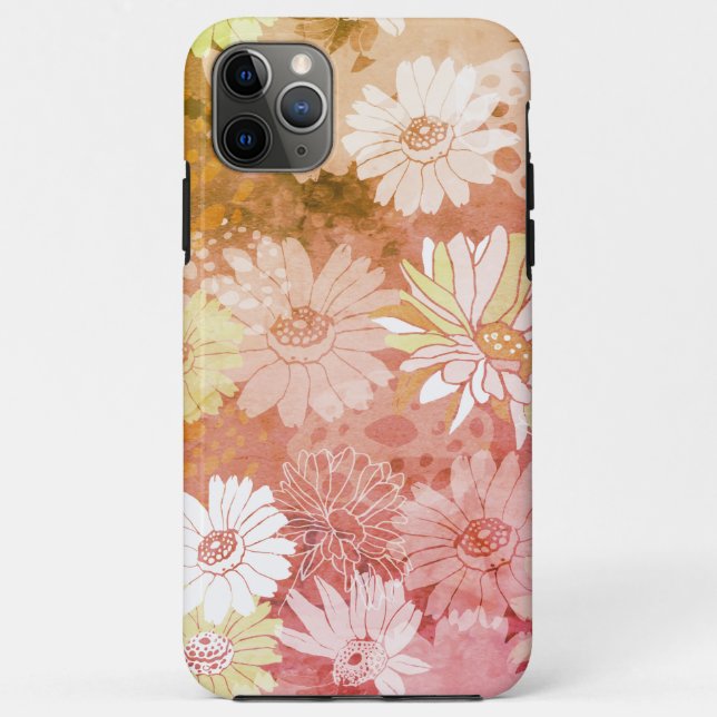 Capa Para iPhone 11 Pro Max Flores de primavera de Boho (Verso)