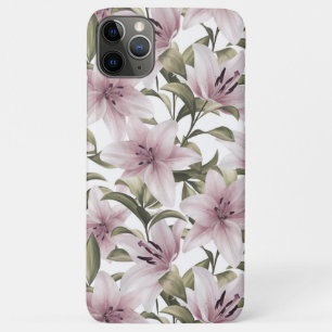 Capa Para iPhone 11 Pro Max Flores Lily. Padrão floral