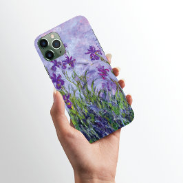 Capa Para iPhone 11 Pro Max Flores Roxas Iris Claude Monet