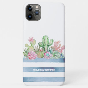 Capa Para iPhone 11 Pro Max Flores Suculentes De Cactus