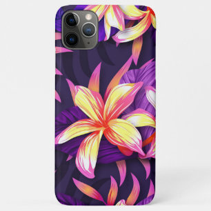 Capa Para iPhone 11 Pro Max Flores Tropicais Coloridas Brilhantes
