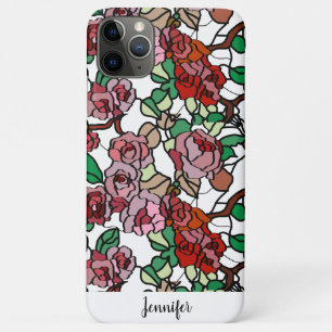 Capa Para iPhone 11 Pro Max Flores Vermelhas Brilhantes E Bonitas