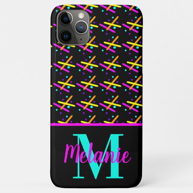 Capa Para iPhone 11 Pro Max Flourescent Neon Laser Action (Verso)