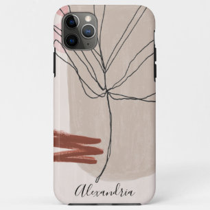 Capa Para iPhone 11 Pro Max Folha Botânica do abstrato