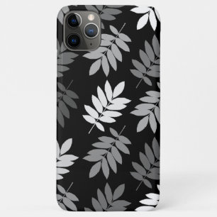 Capa Para iPhone 11 Pro Max Folha de Elder Lg padrão preto branco cinza