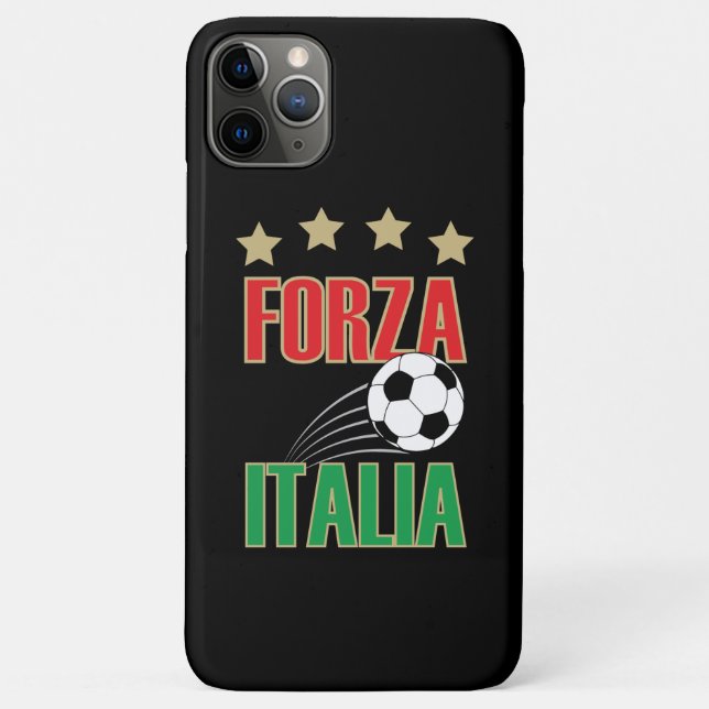 Capa Para iPhone 11 Pro Max Forza Italia Itália Futebol (Verso)