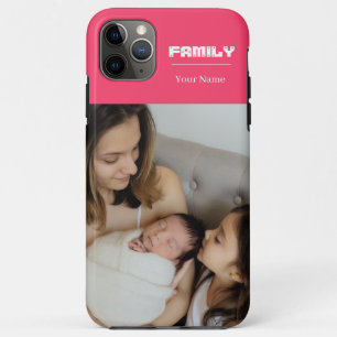 Capa Para iPhone 11 Pro Max Foto de Família Rosa 1 Imagem