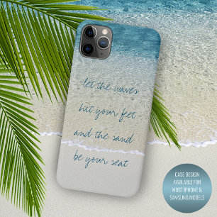 Capa Para iPhone 11 Pro Max Foto Inspiradora de Ondas de Surf Aqua Turquesa