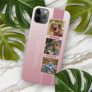 Capa Para iPhone 11 Pro Max Fotos Ombre Classy Personalizadas Rosa Bege