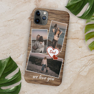 Capa Para iPhone 11 Pro Max Fotos Personalizadas Para Mamãe Papai E Coração De