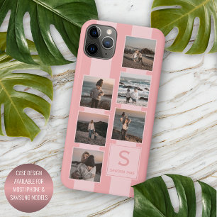 Capa Para iPhone 11 Pro Max Fotos Simples Personalizadas em Rosa Cor-de-Rosa