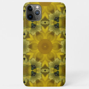 Capa Para iPhone 11 Pro Max Fractal amarelo-sol
