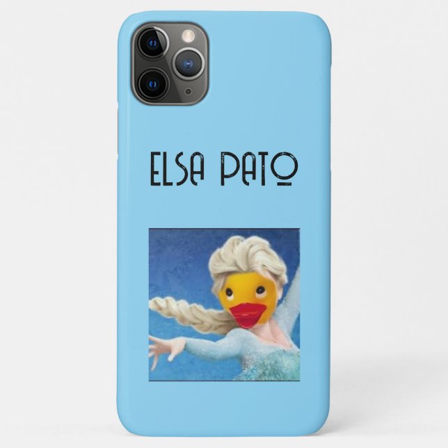 CAPA PARA iPhone 11 PRO MAX FUNDA MEMES ELSA+PATO (Verso)